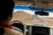 Inside the Car that Travel in The Dune Sand by 4x4 Off Road at Dubai