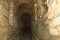 Inside the catacombes in Paris