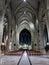 Inside the Cathedral of Notre Dame of Luxemburg City, outside the wall in Luxembourg