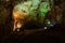 Inside of cave detail, close up stalactite. Heaven Cave in Turkey