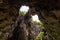 Inside cave with sunlight through hole on cave ceiling. Phraya Nakhon cave in Khao Sam Roi Yot National Park