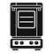 Inside convection oven icon simple vector. Turbo fan oven