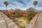 Inside court seen from rooftop jaral de berrio mexico