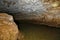 Inside a deep cave