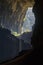 Inside Deer Cave, looking out, in Mulu National Park, Borneo