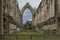 The inside of the derelict Bolton Abbey