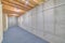 Inside the empty cold storage room of house used for storing perishable food