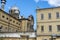 Inside of former old hundred years prison - jail buildings fragments