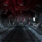 Inside a futuristic scifi spaceship 3D