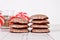 Inside of German round glazed gingerbread Christmas cookie called \\\'Lebkuchen