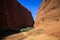 Inside a gorge in the olgas domed rocks group, Northern Territory, Australia