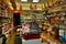 Inside gourmet food store