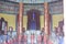 Inside in Hall of Prayer for Good Harvests on the complex Temple of Heaven in Beijing.