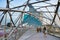 Inside Helix bridge in Singapore