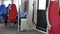 Inside high speed train compartment. An interior view of modern high speed train