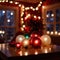 inside home interior decorated with christmas lights and ornaments