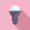 Inside home light icon flat vector. Power bulb