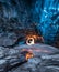 Inside an ice cave in Iceland