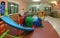 Inside a kindergarten with many toys