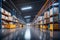 Inside a logistic centers warehouse, a hub of organized storage and distribution