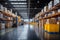 Inside a logistic centers warehouse, a hub of organized storage and distribution