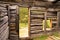 Inside of a Miner\'s Log Cabin