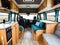 inside a modern camper van