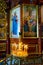 Inside Nadkladeznaya chapel at Holy Trinity St. Sergius Lavra