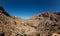 Inside the narrow canyon of Wadi Tiwi at Shab near Mascat in Oman