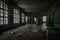 Inside old Orlovka Asylum for the insane in Voronezh Region. Dark creepy abandoned mental hospital