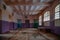 Inside old Orlovka Asylum for the insane in Voronezh Region. Dark creepy abandoned mental hospital