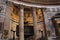 Inside the Pantheon - one of the most famous building in Rome, Italy