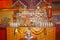Inside the Prayer Hall of Tibetan Buddhist Monstery
