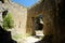 Inside Puilaurens Castle in the south of France