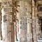 Inside the Qutub Minar Complex with antic ruins and inner square. UNESCO World Heritage in Mehrauli, Old Architecture inside Qutub