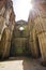 Inside the roofless Abbey of San Galgano, Tuscany