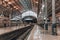 Inside of the Rossio train station, early in the morning