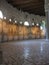 Inside of the round basilica of Saint Stephen Rotondo to the Celio in Rome in Italy.