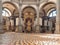 Inside Santa Maria della Salute, cathedral of Venice with sculptures and details