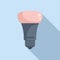 Inside smart bulb icon flat vector. Home illumination