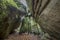 Inside the Stone church in Thurmansbang - Old church built in a stone cave between erratic rocks and large stones