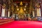 Inside the temple of Wat Arun Ratchawararam showing the image of