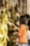 Inside thai temple blur background