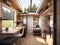 Inside the tiny house with economical spacing but neat and clean