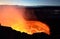 Inside view of an active volcano with lava flow in Volcano National Park, Big Island of Hawaii