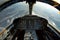 Inside View of an Airplane Cockpit, A pilot\\\'s perspective from the cockpit of a fighter aircraft, AI Generated