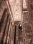 The inside view of the dungeon structure in the ancient city of Dara. Mardin, Turkey. historical building built on high pillars.