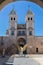 Inside view at the old Bisagra gate  puerta del Alfonso VI a monumental moorish main city gate entrance on Toledo fortress,