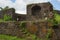 Inside view of old ruined protection wall of Dhodap fort, Nashik, Maharashtra, India