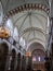 Inside view of vaulted ceiling in Danish cathedral